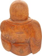 Mørk Buddha træfigur – 40 cm Dekoration 5