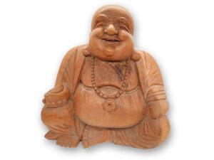 Mørk Buddha træfigur – 40 cm Dekoration