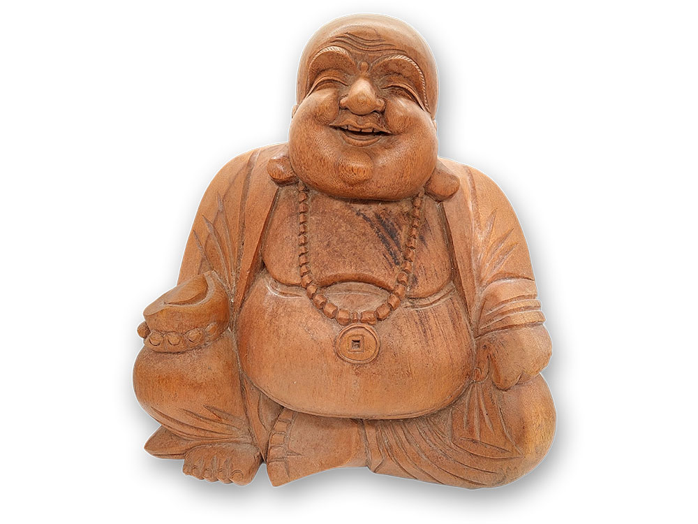 Mørk Buddha træfigur – 40 cm Dekoration 2