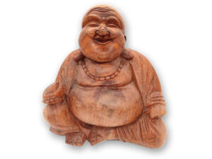 Mørk Buddha træfigur – 31 cm Dekoration