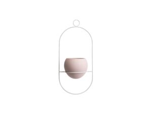Kera hængende urtepotteskjuler – Lyserød/Hvid – Keramik – House of Sander Dekoration