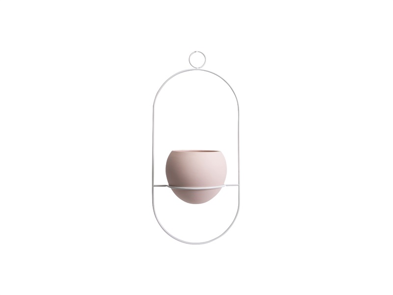 Kera hængende urtepotteskjuler – Lyserød/Hvid – Keramik – House of Sander Dekoration 2