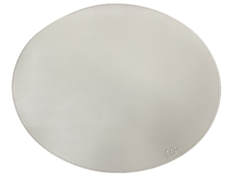 Oval dækkeserviet - Cream - SOFT - Imiteret læder - House of Sander