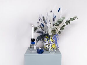 Vikke lysestage – Blå – Glas – House of Sander Dekoration 2