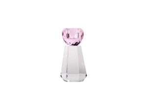 Snerle lysestage – pink – Glas – House of Sander Dekoration