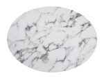 Oval dækkeserviet – Hvid marmor look – HARD – Imiteret læder – House of Sander Dækkeservietter 5
