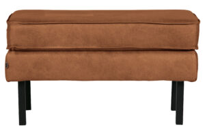 BEPUREHOME Rodeo puf - cognac stof (84x54)