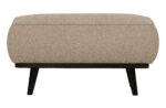 BEPUREHOME Statement puf, rektangulær - beige bouclé vævet stof (80x55)