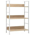 Bogreol 60×27,6×90,5 cm 3 hylder konstrueret træ egetræsfarve - Kategori: 4 Bogreol 60x27,6x90,5 cm 3 hylder konstrueret træ egetræsfarve