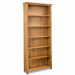 Bogreol i 6 niveauer 80×22,5×180 cm massivt egetræ - Kategori: 4 Bogreol i 6 niveauer 80x22,5x180 cm massivt egetræ