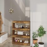 Bogreol/rumdeler 80x30x103 cm konstrueret træ røget egetræ - Kategori: 4 Bogreol/rumdeler 80x30x103 cm konstrueret træ røget egetræ