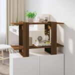 Bogreol/rumdeler 80x30x51 cm brun egetræ - Kategori: 4 Bogreol/rumdeler 80x30x51 cm brun egetræ