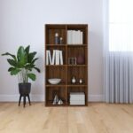 Bogreol/skænk 66x30x130 cm konstrueret træ brunt egetræ - Kategori: 4 Bogreol/skænk 66x30x130 cm konstrueret træ brunt egetræ