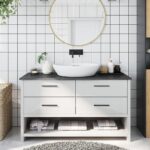 Bordplade til badeværelse 100x30x2 cm massivt træ mørkebrun - Kategori: 4 Bordplade til badeværelse 100x30x2 cm massivt træ mørkebrun