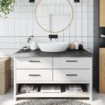 Bordplade til badeværelse 100x60x(2-6) cm massivt træ mørkebrun - Kategori: 4 Bordplade til badeværelse 100x60x(2-6) cm massivt træ mørkebrun