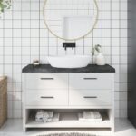 Bordplade til badeværelse 120x60x(2-6) cm massivt træ mørkebrun - Kategori: 4 Bordplade til badeværelse 120x60x(2-6) cm massivt træ mørkebrun