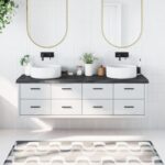 Bordplade til badeværelse 180x60x(2-6) cm massivt træ mørkebrun - Kategori: 4 Bordplade til badeværelse 180x60x(2-6) cm massivt træ mørkebrun