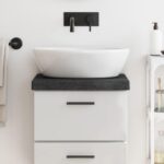 Bordplade til badeværelse 40x40x(2-6) cm massivt træ mørkebrun - Kategori: 4 Bordplade til badeværelse 40x40x(2-6) cm massivt træ mørkebrun