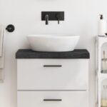 Bordplade til badeværelse 60x30x(2-6) cm massivt træ mørkebrun - Kategori: 4 Bordplade til badeværelse 60x30x(2-6) cm massivt træ mørkebrun