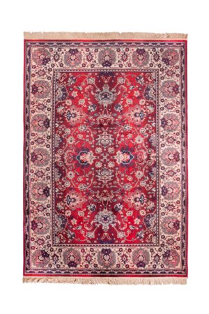 DUTCHBONE Bud gulvæppe, rektangulær - rød akryl, bomuld, polyester, rayon (170X240)
