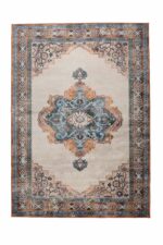 DUTCHBONE Mahal gulvtæppe, rektangulær – blå og mursten bomuld, polyester, rayon (170X240) - Kategori: Stilfulde plaids og tæpper 4 DUTCHBONE Mahal gulvtæppe, rektangulær - blå og mursten bomuld, polyester, rayon (170X240)