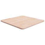 Firkantet bordplade 50x50x1,5 cm ubehandlet massivt egetræ