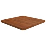 Firkantet bordplade 50x50x2,5 cm behandlet massivt eg mørkebrun - Kategori: 4 Firkantet bordplade 50x50x2,5 cm behandlet massivt eg mørkebrun
