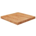 Firkantet bordplade 50x50x4 cm behandlet massivt eg lysebrun - Kategori: 4 Firkantet bordplade 50x50x4 cm behandlet massivt eg lysebrun