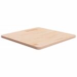 Firkantet bordplade 60x60x2,5 cm ubehandlet massivt egetræ - Kategori: 4 Firkantet bordplade 60x60x2,5 cm ubehandlet massivt egetræ