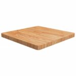 Firkantet bordplade 60x60x4 cm behandlet massivt eg lysebrun - Kategori: 4 Firkantet bordplade 60x60x4 cm behandlet massivt eg lysebrun