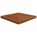 Firkantet bordplade 60x60x4 cm behandlet massivt eg mørkebrun - Kategori: 4 Firkantet bordplade 60x60x4 cm behandlet massivt eg mørkebrun