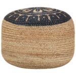 Håndlavet puf 45 x 30 cm jute blå - Kategori: 4 Håndlavet puf 45 x 30 cm jute blå