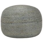 Håndlavet puf 45 x 30 cm jute olivengrøn - Kategori: 4 Håndlavet puf 45 x 30 cm jute olivengrøn