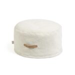 LAFORMA Adara puf, rund - hvid fleece (Ø50)