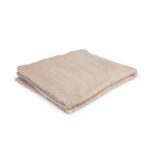 LAFORMA Augustina plaid - lyserød uld/polyester/akryl (125x150)