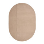 LAFORMA Cosima gulvtæppe, oval - beige uld (160x230)