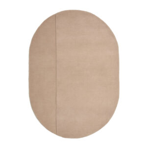 LAFORMA Cosima gulvtæppe, oval - beige uld (160x230)