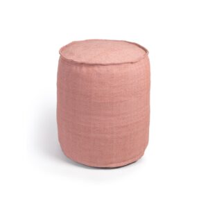 LAFORMA Isaura puf, rund - terracotta 100% PET (Ø40)