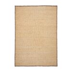 LAFORMA Sorina gulvtæppe med brun kant, rektangulær - natur jute (200x300)