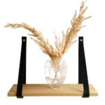 NocNoi Harre Vig væghylde – olieret egetræ m. sort læderstrop, 50-100 50×20 cm - Kategori: Egetræshylder til hjemmet 4 NocNoi Harre Vig væghylde - olieret egetræ m. sort læderstrop, 50-100