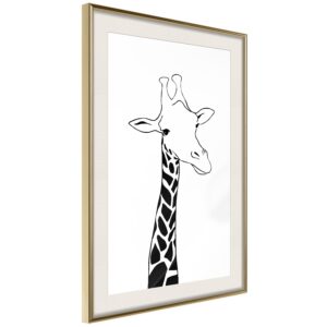 Plakat - Plaid Neck - 20 x 30 cm - Guldramme med passepartout