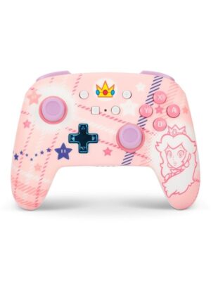 PowerA Enhanced Trådløs Controller til Nintendo Switch - Princess Peach Plaid - Controller - Nintendo Switch