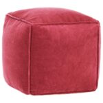 Puf 40x40x40 cm bomuldsvelour lyserød - Kategori: 4 Puf 40x40x40 cm bomuldsvelour lyserød