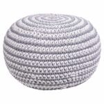 Puf Alexandra House Living Hvid Grå polystyren 45 x 30 x 45 cm - Kategori: 4 Puf Alexandra House Living Hvid Grå polystyren 45 x 30 x 45 cm