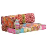 Puf med patchwork stof