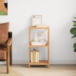 Reol med 3 hylder 40x30x78 cm massivt egetræ - Kategori: 4 Reol med 3 hylder 40x30x78 cm massivt egetræ