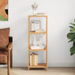 Reol med 4 hylder 40x30x112 cm massivt egetræ - Kategori: Egetræshylder til hjemmet 4 Reol med 4 hylder 40x30x112 cm massivt egetræ