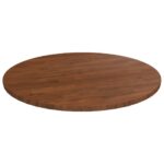 Rund bordplade Ø50×1,5 cm behandlet massivt egetræ mørkebrun - Kategori: 4 Rund bordplade Ø50x1,5 cm behandlet massivt egetræ mørkebrun