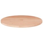 Rund bordplade Ø50×1,5 cm ubehandlet massivt egetræ - Kategori: 4 Rund bordplade Ø50x1,5 cm ubehandlet massivt egetræ