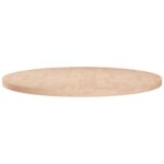 Rund bordplade Ø70×2,5 cm ubehandlet massivt egetræ - Kategori: 4 Rund bordplade Ø70x2,5 cm ubehandlet massivt egetræ